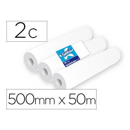 Papel para Camillas en Rollo Amoos Celulosa 500mmx50m 2 Capas 16,5g/m2