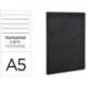 Libreta Clarefontaine negro A5 tapa cartulina rayado horizontal 96 hojas