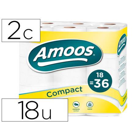 Papel higienico Amoos 2 capas 120x29 mm