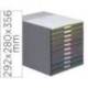 Fichero cajones Durable plastico aplilables 10 cajones gris