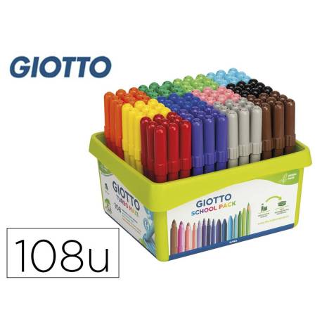Rotulador Giotto Turbo Maxi School Pack de 108 unidades