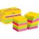 Post-it Bloc de notas adhesivas super sticky 47,6 x 47,6 mm 90 hojas pack 12 blocs colores