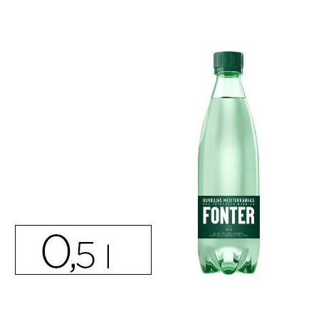 AGUA MINERAL NATURAL CON GAS MARCA FONTER BOTELLA DE 500ML