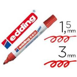 Rotulador para pizarra blanca Edding 660 rojo recargable