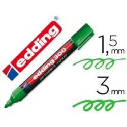 Rotulador Permanente Edding 300 Verde Punta Redonda