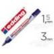 ROTULADOR EDDING MARCADOR DE SEGURIDAD VISIBLE BAJO LA LUZ ULTRAVIOLETA PUNTA REDONDA 1,5 MM COLOR AZUL