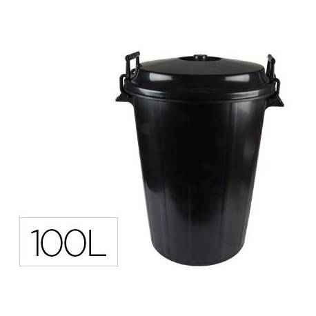 Cubo basura negro tapa para bolsas 85 x 105 cm