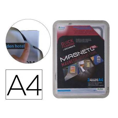 Marco Tarifold Din A4 magnetico gris pack de 2