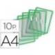 Funda portacatalogo Tarifold Din A4 verde pack de 10