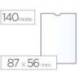 Funda portadocumento Esselte plastico cristal 87 x 56 mm
