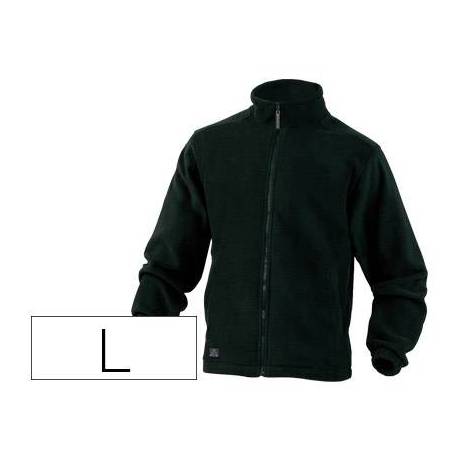 CHAQUETA MARCA DELTAPLUS POLAR CON CREMALLERA 2 BOLSILLOS COLOR NEGRO TALLA L