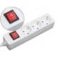 Regleta 3 tomas Mediarange con interruptor cable 1,4 m 