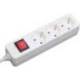 Regleta 3 tomas Mediarange con interruptor cable 1,4 m 