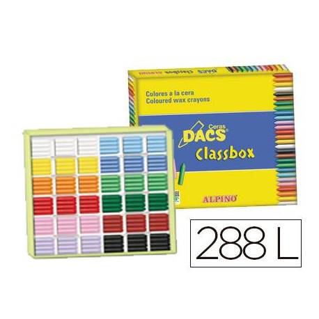 Lapices cera Dacs Classbox caja de 288 unidades
