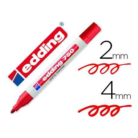 Rotulador Edding 750 color rojo