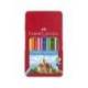 Lapices de colores Faber Castell hexagonales caja de metal 12 unidades