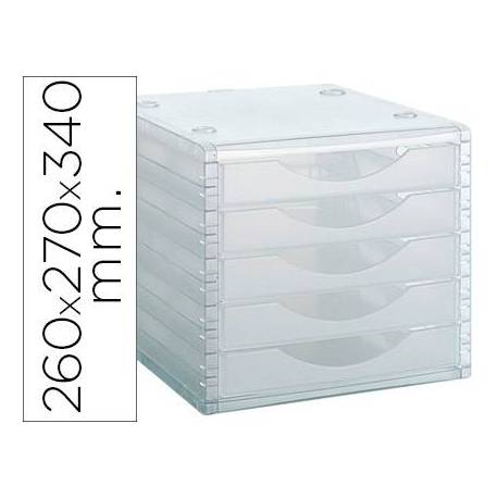 Modulo 5 cajones sobremesa Archivo 2000 transparente