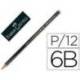 Lapices de grafito Faber Castell 9000 6B