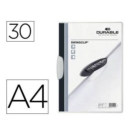 Carpeta Alces swingclip dossier pinza lateral y giratoria blanco din a4 capacidad 30 h