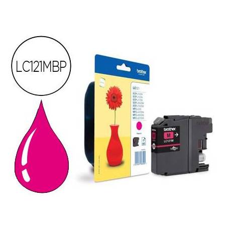 Ink-jet Brother LC121MBP magenta 300 pag dcp-j132w/152w/552dw/752dw & mfc-j470dw/650dw/870dw