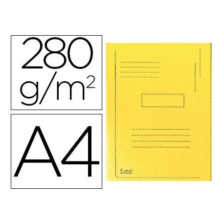Subcarpeta cartulina Exacompta A4 amarilla 280g/m2 reciclada 2 solapas interiores