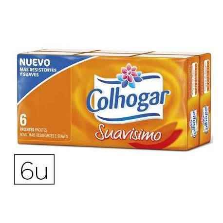 Pañuelos de papel colhogar compacto blanco 4 capas 1 envase 6 paquetes