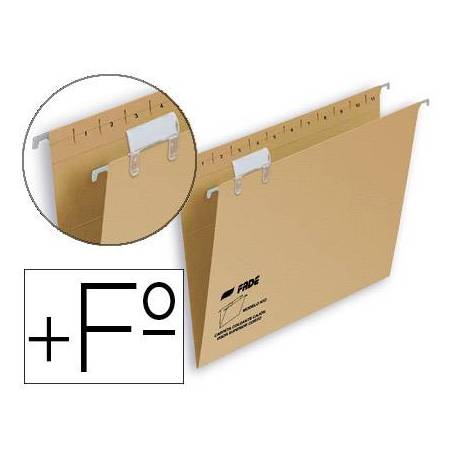 Carpeta colgante Hamelin folio prolongado visor superior kraft eco naranja