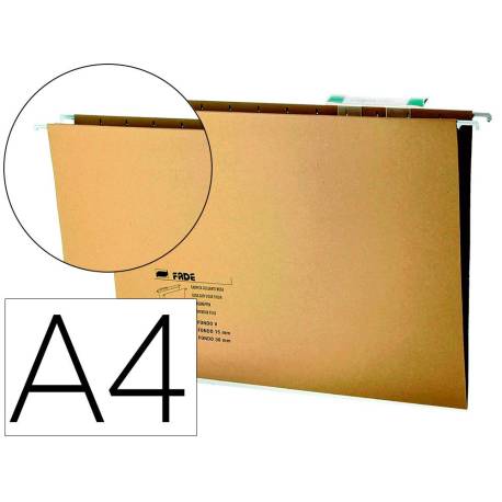 Carpeta colgante Hamelin A4 visor lateral kraft eco naranja-amarillo