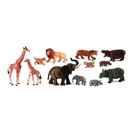 Juego Infantil a partir de 3 años Animales de la Selva y sus crias marca Miniland