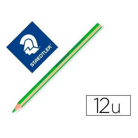 Lapices Fluorescentes Staedtler Triangular Top Star Verde Caja 12 unidades
