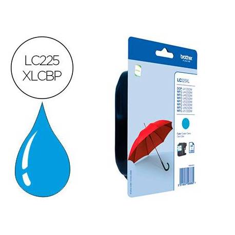 Cartucho Brother LC225XLCBP Color Cian mfc-j 4420 dw / mfc-j 5620 dw