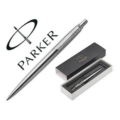 BOLIGRAFO MARCA PARKER JOTTER ACERO CT TINTA AZUL
