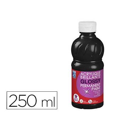 Pintura Acrilica L&B Brillo Color Negro 250 ml