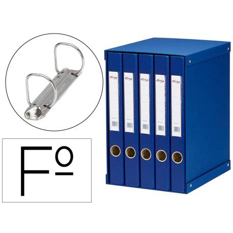 Modulo con 5 archivadores Pardo Folio Azul