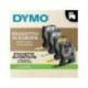 Cinta Dymo D1 color negro y transparente 12mm x 7 mt