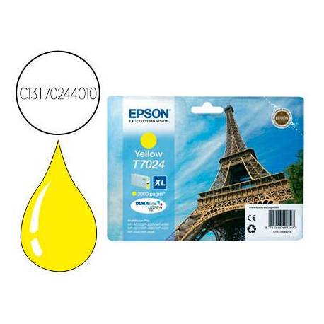 CARTUCHO INK-JET EPSON T7024 COLOR AMARILLO C13T70244010