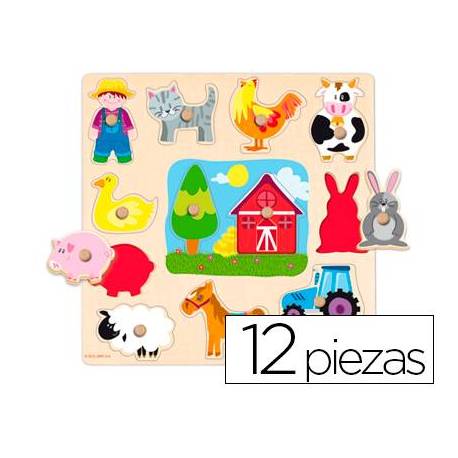 Puzzle a partir de 1 año Siluetas Granja marca Goula