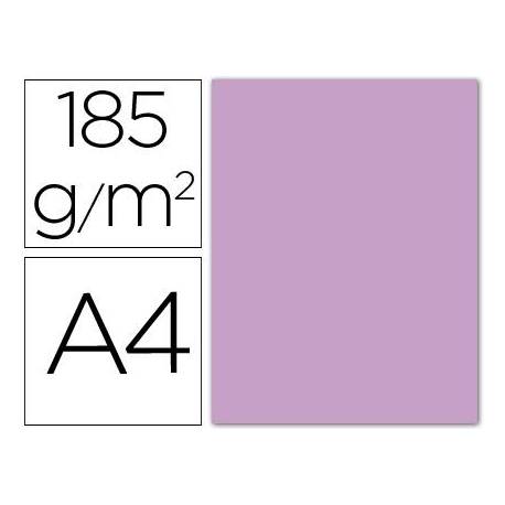 Cartulina Guarro din A4 lila 185 gr paquete 50 hojas