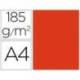 Cartulina Guarro din A4 tomate 185 gr paquete 50 hojas