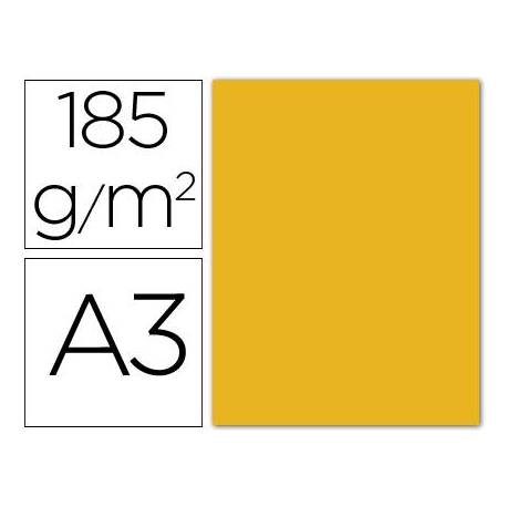 Cartulina Guarro din A3 oro 185 gr paquete 50 hojas