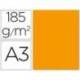 Cartulina Guarro din a3 color naranja mandarina 185 gr paquete de 50 hojas