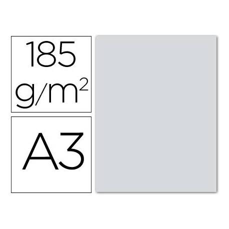 Cartulina Guarro din a3 color gris plomo 185 gr paquete 50 hojas