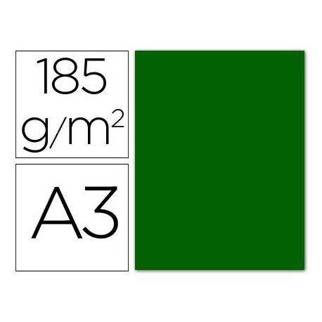 Cartulina Guarro din a3 color verde billar 185 gr paquete 50 hojas