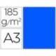 Cartulina Guarro din a3 color azul mar 185 gr paquete 50 hojas
