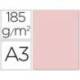 Cartulina Guarro din a3 color rosa 185 gr paquete 50 hojas.