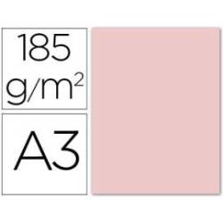 Cartulina Guarro din a3 color rosa 185 gr paquete 50 hojas.