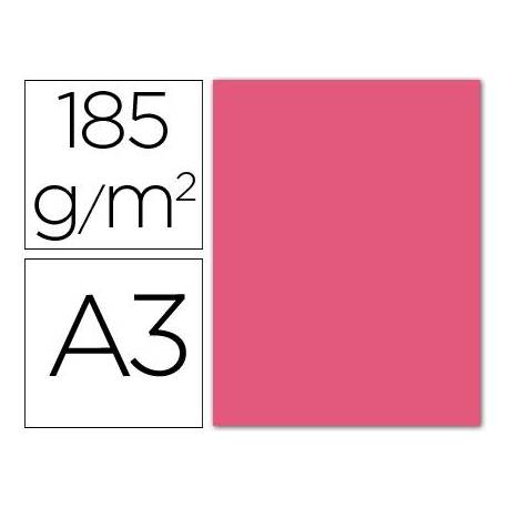 Cartulina Guarro din a3 color fucsia 185 gr paquete 50 hojas