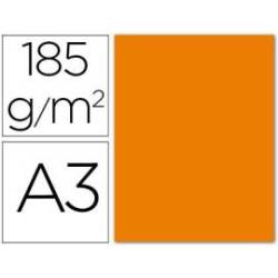 Cartulina Guarro din a3 color naranja 185 gr paquete 50 hojas