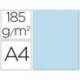 Cartulina Guarro din a4 color azul cielo 185 gr paquete 50 hojas