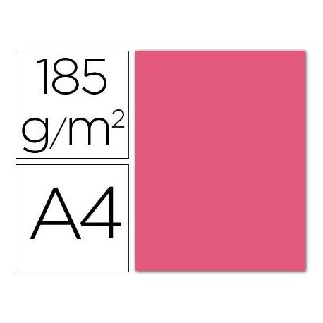 Cartulina Guarro din a4 color fucsia 185 gr paquete 50 hojas